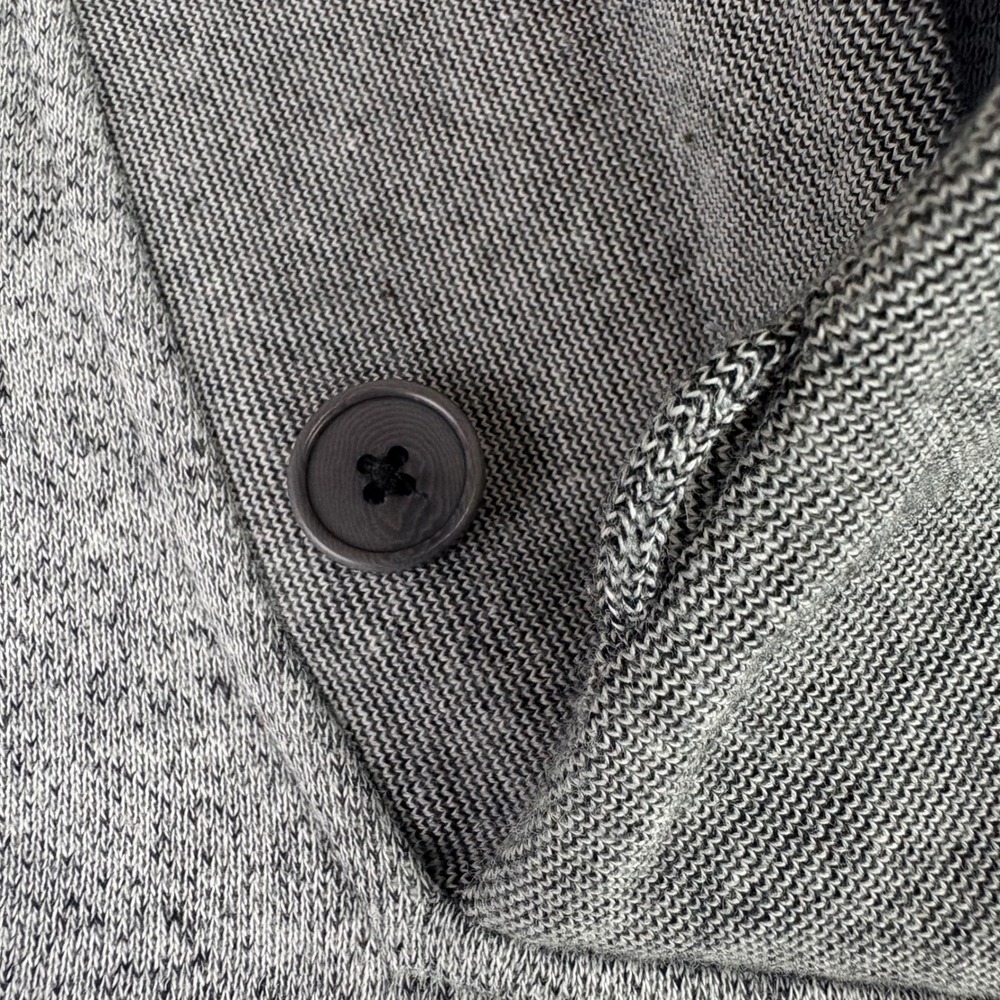 UNTUCKit Women Large‎ Grey Shawl Collar Sweater Cotton Button Pullover Heathered - Picture 9 of 11